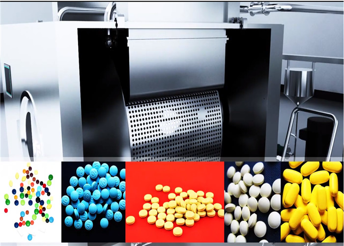 BG-E Series Sugar Tablet Film Coating Machine High Output Automatic Tablet Coating Machine