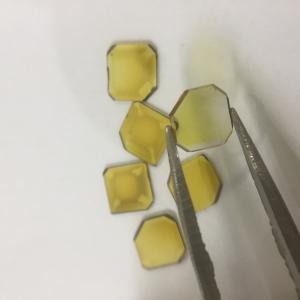 Wholesale Lab Grown Synthetic Yellow Diamond Hpht Mono Diamond Plates 3*3*0.3mm from china suppliers