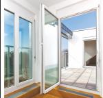 Double Opening PVC Glass Casement Doors White Frame With Double Triple Glazed