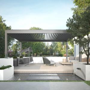 Wholesale Luxury Garden Pergola Electric Bioclimatic Deck Roof Outdoor Aluminum Pergola from china suppliers