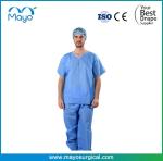 Nonwoven SBPP Disposable Scrub Suit With Pants SMS Hospital Disposable Scrubs