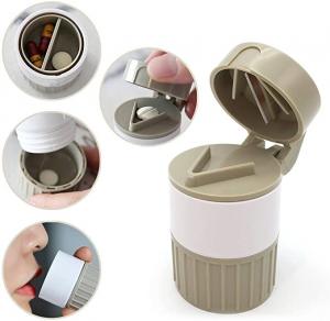 China Easy Open Hospital Pill Dispenser Box Tablet Cutter Crusher Box Grind Individual Medication on sale