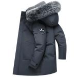 High Quality Waterproof Men′s Duck Down Coats Thick Warm Hooded Black Winter
