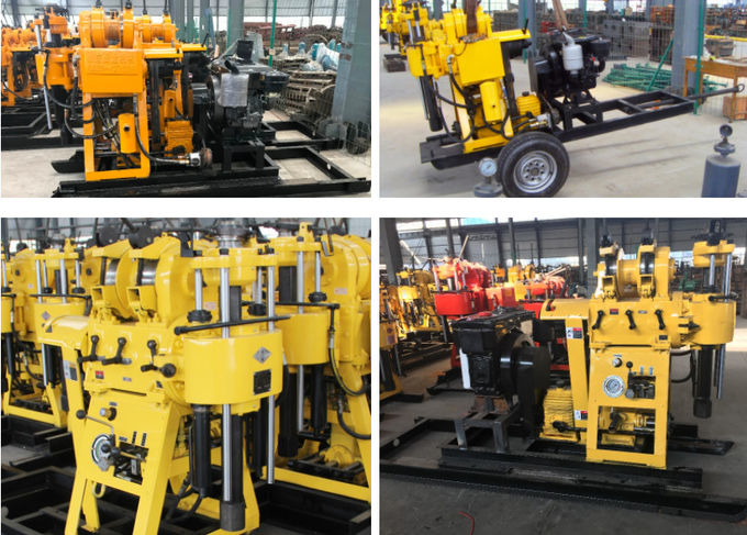 100mm Personal Geological Diesel Drilling Rig Machine 100m Depth Vibrant Yellow/Red/Blue
