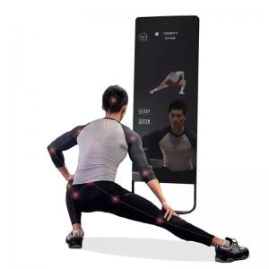 Wholesale LCD Screen Interactive Home Gym Mirror Floor Standing For Exercise Sport ODM from china suppliers