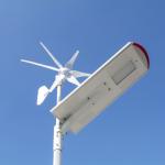 Aluminum Material All In One Solar Led Street Light Wind Hybrid System 80 Watt