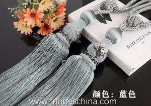 Wholesale Delicate custom long tassel fringe trimming for curtain attractive tieback hanging ball from china suppliers