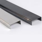 hairline or mirror finish stainless steel profile u shaped channel for glass