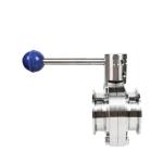 1"-6" Port Size Stainless Steel Tri Clamp Ferrule Butterfly Valve for Sanitary