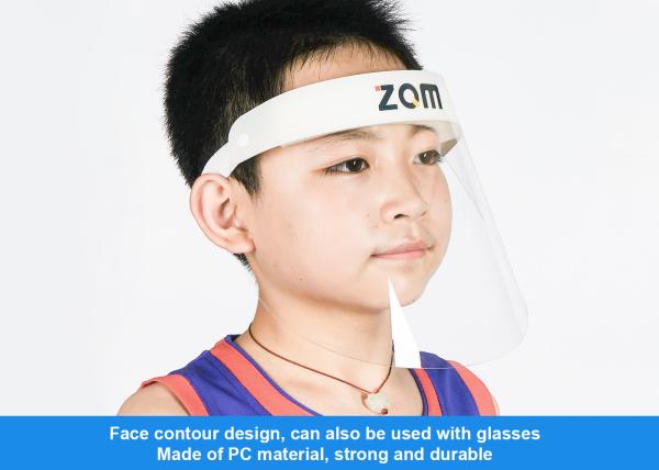 Anti Saliva Splash Base Plastic Face Shield Children , Protective Full Face