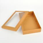 Yellow Window Box Packaging / Clothing T Shirt Packaging Box Logo Customized