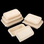 Sustainable 500ML Biodegradable To Go Food Containers Microwave Safe