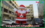 Custom Height Inflatable Holiday Decorations , Outdoor Inflatable Santa Claus