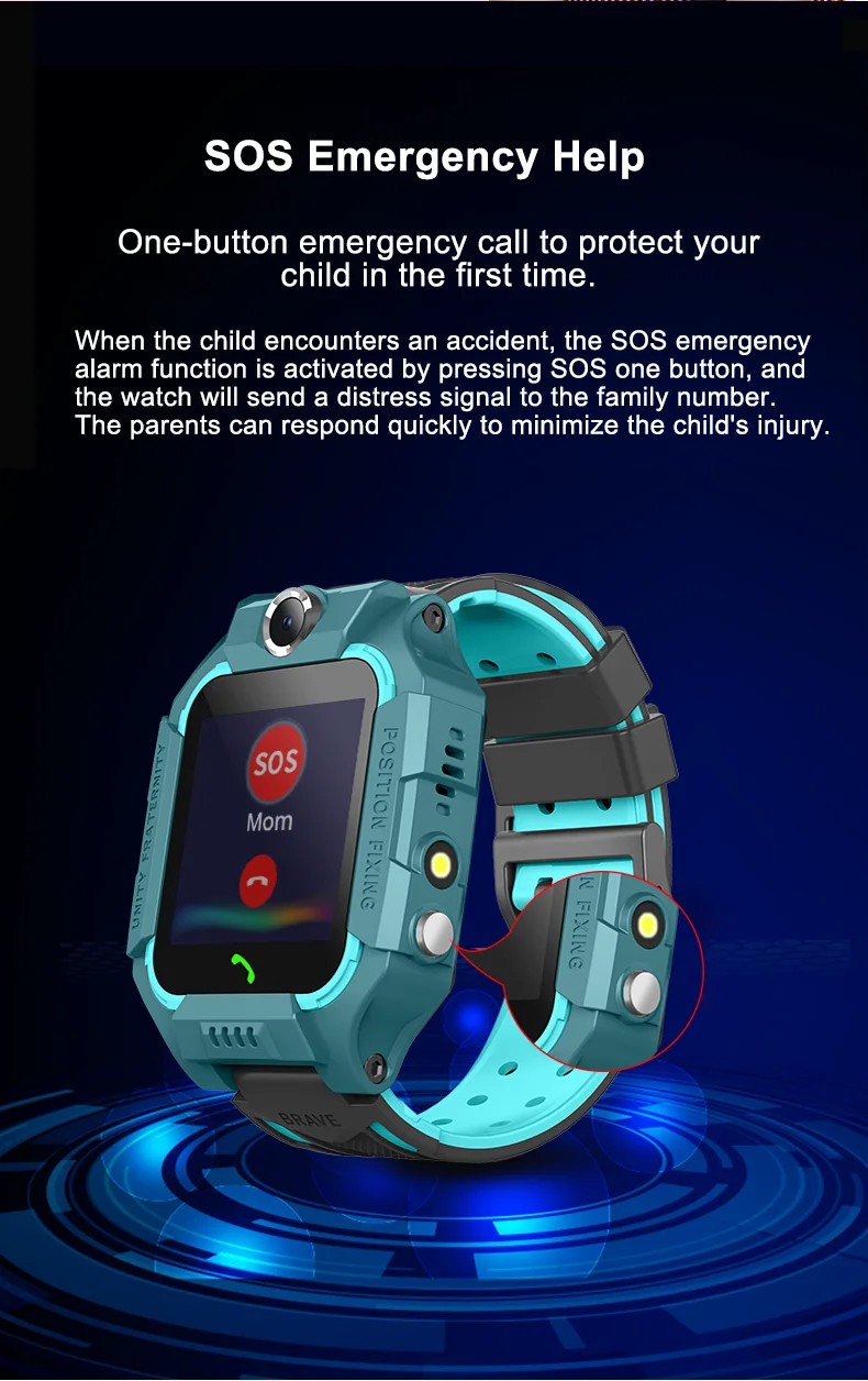 Q19 Anti Lost Smart Childrens Tracker Watch SOS Phone 2g IP67 IOS Android