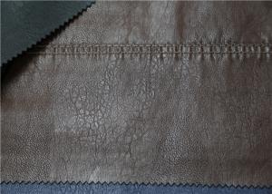 Wholesale High Grade PU Faux Leather Fabric , Washed PU Synthetic Leather Durable from china suppliers