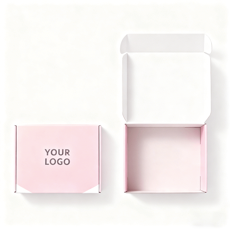 Custom Premium Pink Shipping Box Cardboard Recyclable Cosmetic Paper Boxes For Makeup Packaging