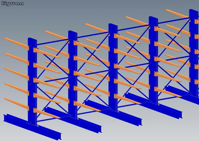 Bulky Items Structural Cantilever Rack Steel Storage 1000-5000kgs Load Capacity