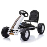 Inflatable Wheel Children's Blue Ride On Pedal Uncharged Go-Kart Car for 8-13
