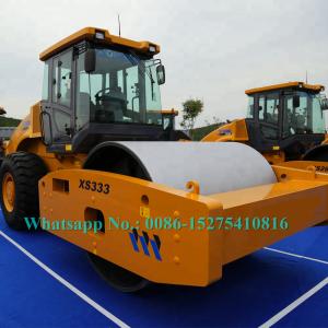Wholesale Largest 33 Ton Mechanical Single Drum Vibratory Roller XCMG XS333J Yellow Color from china suppliers