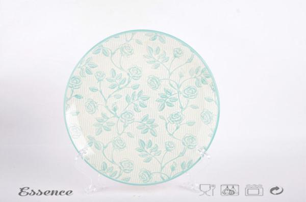 11" Large Beautiful Ceramic Dinner Plates Pad Painted Round Shape For Restaurant