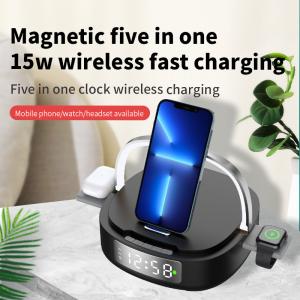 Wholesale Multifunctional Qi Alarm Table Clock With Wireless Charger  5 In 1 from china suppliers