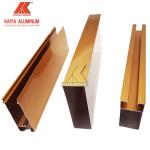 Gold Electrophoresis Extruded Aluminum Profiles T3 PVDF Finish
