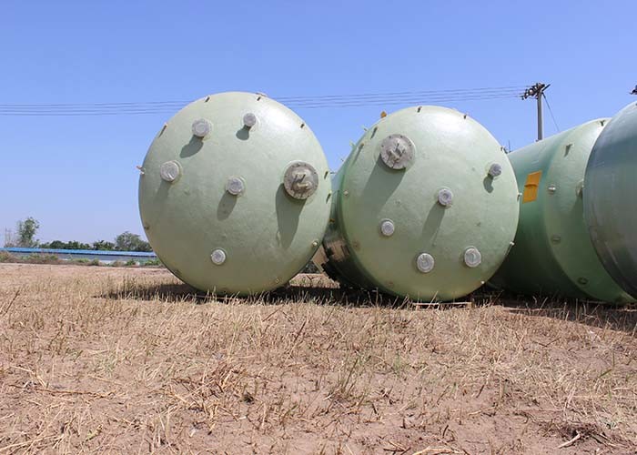 Round Cross Wound Grp Water Tank 1000mm Green Storage Various Chemistries