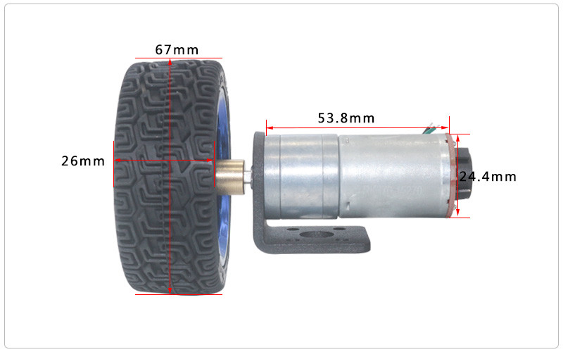65mm Wheel Coupling Kit Encoder Gear Motor 170RPM For DIY Robot Car