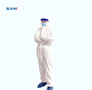 Wholesale White Disposable Isolation Coverall , PE Disposable Isolation Clothing from china suppliers