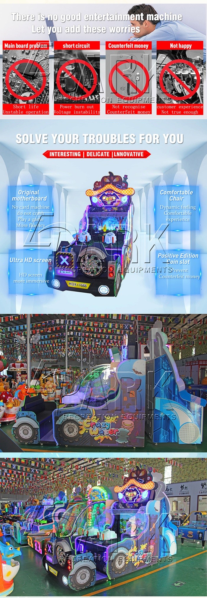 Water Shooting Video Arcade Redemption Game Machine For Children And Adult