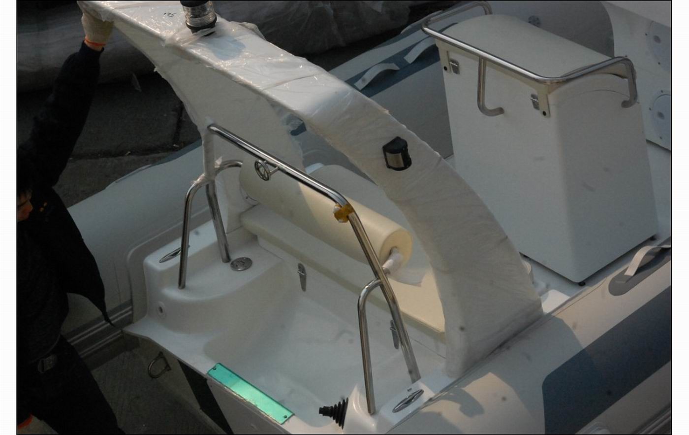 520cm panga boat PVC big width inflatable rib boat rib520A with sunbed center console rear cabin CE certificate