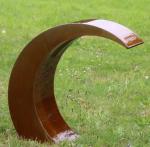 Unique Small Moon Design Corten Steel Water Feature For Garden Landscape
