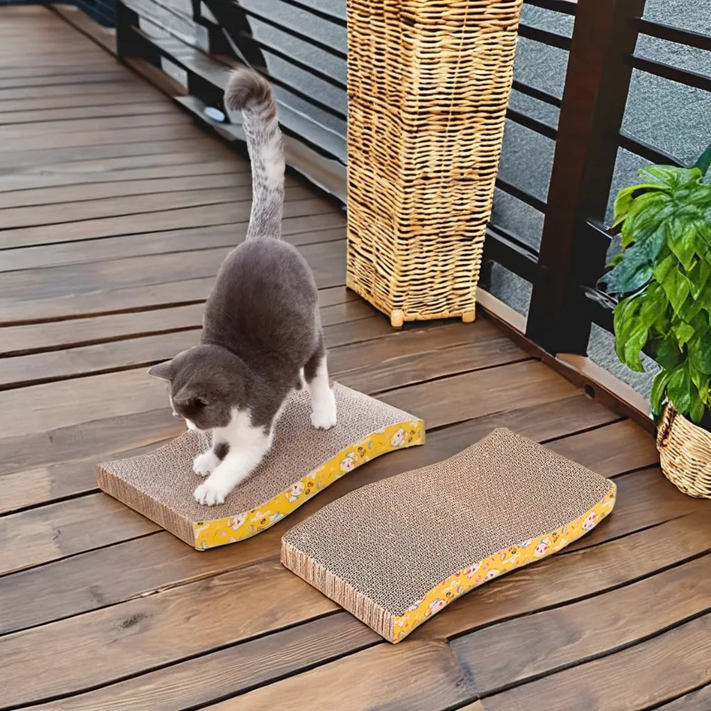 Customized Cat Corrugated Scratcher ODM Corrugated Cardboard Cat Scratcher