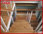 Steel Cable Stair VK71SC Aluminum Baluster Treed BeechGlass Handrail 304
