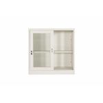 Glass Sliding Door Steel Office Cabinet With Cyber Lock