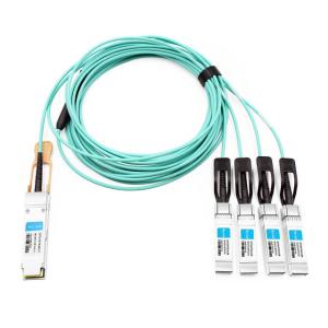 Wholesale Brocade 100G-Q28-S28-AOC-2001 Compatible 20m (66ft) 100G QSFP+ to Four 25G SFP28 Active Optical Breakout Cable from china suppliers