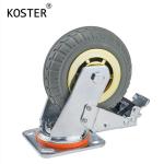 100mm/125mm/150mm/200mm Golden Caster Wheel with Brake and Locking Mechanism