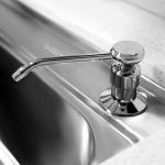 SUS304 Straw Kitchen Counter Soap Dispenser 250ml PE Plastic Bottle Copper