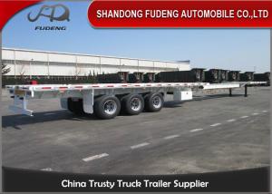 Wholesale Over Length Flatbed Extendable Semi Trailer Double / Three Steering Axles from china suppliers