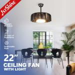 Consumption 22 Inch LED Ceiling Fan Without Blade ETL Certificate 110-240V/50Hz
