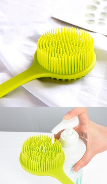 OEM Logo Hygienic Exfoliate Cleaning Silicone Shower Brush