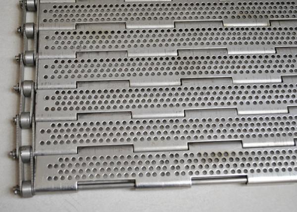 Stainless / Carbon Steel Wire Mesh Conveyor Belt Perforated Plate Link Chain