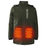 Warm Outdoor Heated Intelligent Temperature Control Warm Hooded Coat Winter