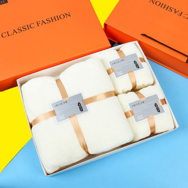 Mesh Bag and Gift Box Included Microfiber Adult Towel Set Bath Towel 70*140cm