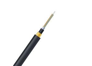 Wholesale Black Long Fiber Optic Cable , FTTX Aerial Electrical Cable ADSS Type from china suppliers