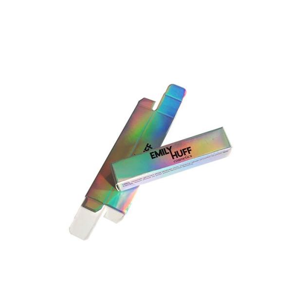 Logo Printing Laser Folding Lipgloss Cosmetics Silver Hologran Card Paper