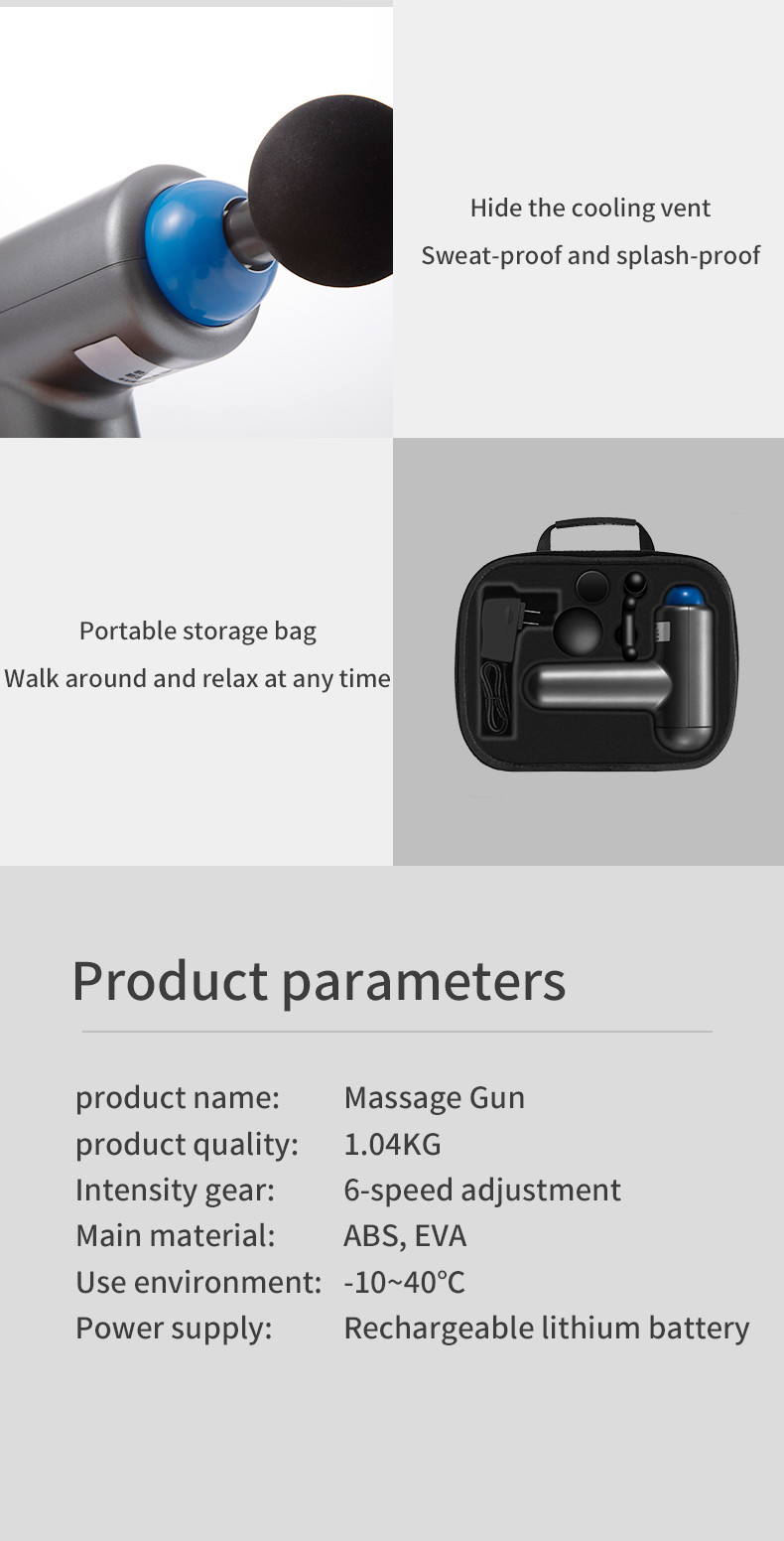Custom Logo 24W Fascia Massage Gun Electronic Vibration Red