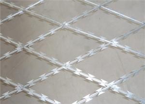 Wholesale Silver Galvanized Welded 3.2mm Razor Wire Mesh 75x150mm Opening from china suppliers
