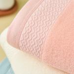 Custom Logo YARN DYED 100% Cotton Bath Towel for Adult in Hot Pink Blue and