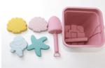 6 Piece Silicone Beach Toy Set Bucket Colorful For Water Floating Entertainment